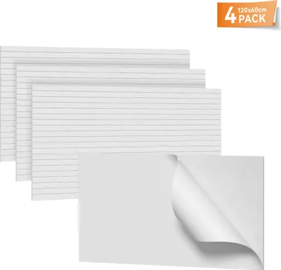 Produktbild von LARS360 Weiß Akustikpaneele 4er Set 120x60cm selbstklebend, Schallschutz Wandpaneele, Länglich Schalldämmung, Schallabsorber für Studio Home Gaming Deko
