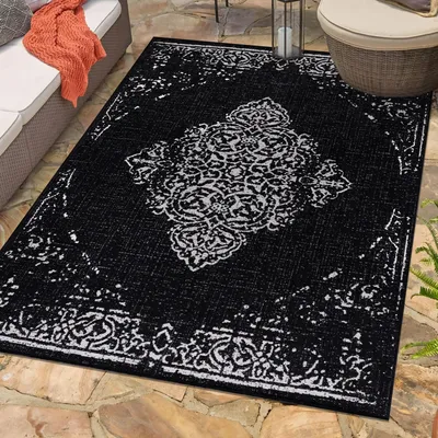Produktbild von Carpetsale24 In & Outdoor Teppich Sisal Optik Modern Design Flachgewebe Wetterfest Balkon Terrassen Teppich Wohnzimmer, Grösse: 120x170 cm