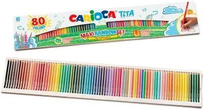 Imagen del producto de Lápices de colores Carioca, modelo 42890, surtido de colores, 80 unidades