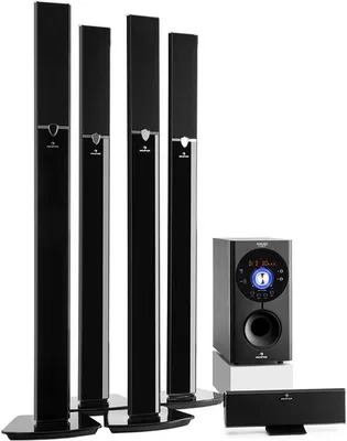 Produktbild von auna Areal Surround Heimkino 5.1- Soundsystem Kanal Heimkinosystem Lautsprechersystem 5.1 heimkinosystem mit 145 Watt RMS, 16,5 cm (6,5")-Sidefiring-Subwoofer, Bassreflex, Bluetooth, schwarz