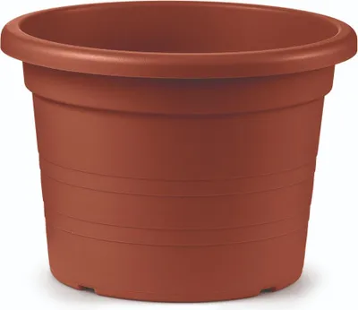 Produktbild von Pflanzgefäß Blumentopf Pflanztopf Kunststoff rund terrakotta Ø 20 x H 14 cm Veca