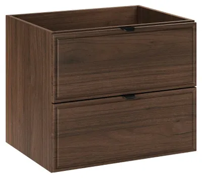 Produktbild von Waschtischunterschrank 60cm Elias mit 2 Schubladen, Dunkles Holzoptik