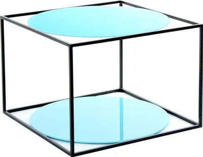 Produktbild von Kayoom - Retro Beistelltisch Cody 110 Blau / Schwarz