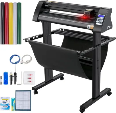 Zdjęcie produktu dla Ploter do cięcia winylu, ploter winylowy 720 mm, ploter do cięcia ekranów LED, półautomatyczne wbudowane oko optyczne zapewniające precyzyjne prowadzenie, kompatybilny z oprogramowaniem SignMaster dla systemu Windows, ze stojakiem