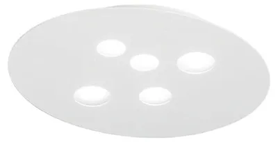 Zdjęcie produktu dla Lampa sufitowa LUNA P/M 5xGX53 Max 5x8W, biała, z metalową konstrukcją i aluminiowym dyfuzorem - Gea Luce - Oświetlenie wnętrz