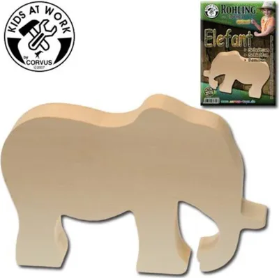 Produktbild von Schnitzholzrohling Elefant 30mm