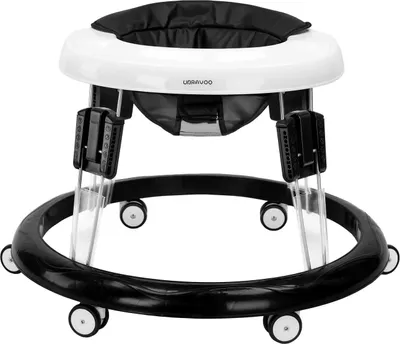 Produktbild von Lauflernhilfe - Baby Walker - Höhenverstellbar - Faltbar - Kippschutz - Leicht zu reinigendes Tablett - 1–2 Jahre - 20 kg - Schwarz