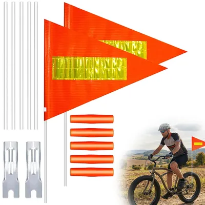 Immagine prodotto di Set di 2 bandierine riflettenti per biciclette, per una maggiore sicurezza