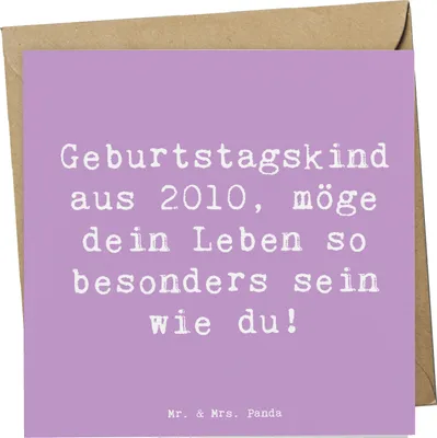 Produktbild von Mr. & Mrs. Panda Grußkarte Spruch 2010 Geburtstag - Lavendeltraum - Geschenk, doppelkarte, Geburtstagsfeier, persönliche Überraschung, Jahrgang, Geburtstagswünsche