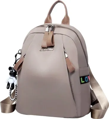 Produktbild von Damen-Rucksack - Vintage Grey - Zeitlose Eleganz - Retro Chic - Vielseitigkeit - Wasserdicht - Komfortabel