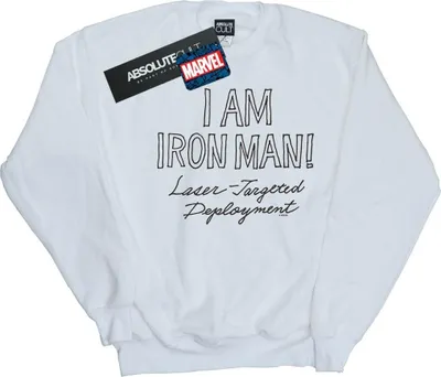 Produktbild von Marvel - "I Am Iron Fist Man" Sweatshirt für Damen BI30368 (L) (Weiß)