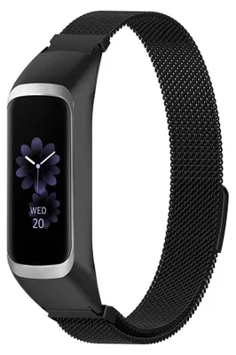 Produktbild von By Qubix Milanaise-Armband - Schwarz - passend für Samsung Galaxy Fit 2