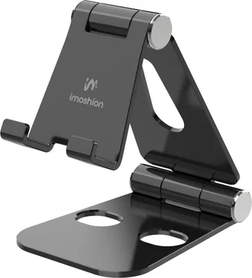 Image de imoshion Support de téléphone en aluminium pour bureau - Réglable - Universel - Noir