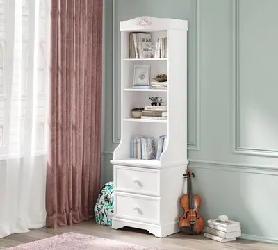 Produktbild von Cilek RUSTIK Bücherregal 179x54x38 cm mit 3 Einlegeböden und 2 Schubladen Soft-Close