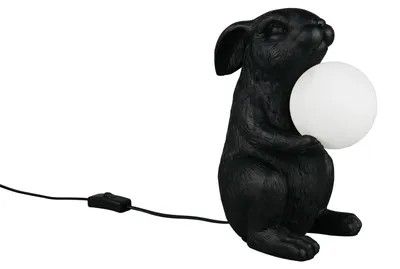 Immagine prodotto di Lampada da tavolo, figura, nero, interruttore a cavo, H 28 cm