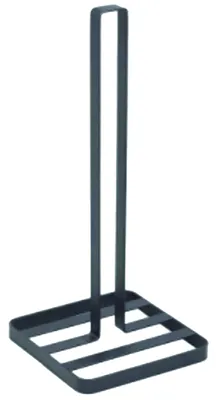 Produktbild von MSV Küchenrollenhalter stehend, Schwarz matt, Stahl, Einhandbedienung, 14 x 14 x 32,5 cm, für handelsübliche Küchen- & WC-Rollen
