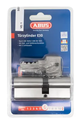Produktbild von ABUS Profil-Zylinder E30NP 35/45 mit 5 Schlüsseln, 59813