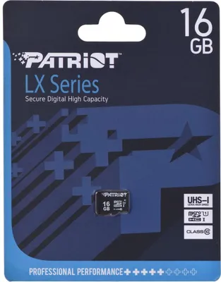 Image de Carte mémoire Patriot Memory PSF16GMDC10 16 Go MicroSDHC UHS-I Classe 10
