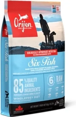 Produktbild von Orijen Six Fish Trockenfutter für Hunde 11,4kg
