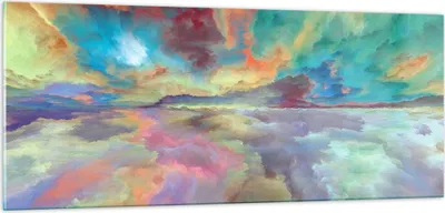 Produktbild von Bilder auf glas - Abstraktion modern - 100x40cm - Glasbilder - Wandbilder - Kunstdruck - zum Aufhängen bereit - Wanddekoration aus Glas - Glas Bilder - Wandbild auf Glas - Einteilig - GAB100x40-4027