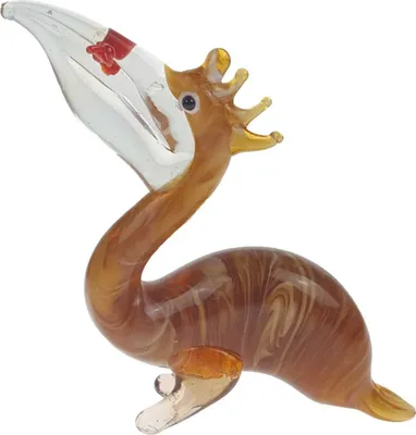 Produktbild von Figur Glas Murano-Stil Pelikan Miniatur