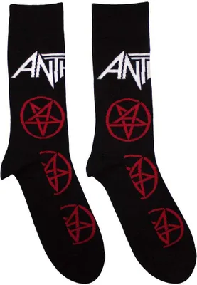 Immagine prodotto di Anthrax - Calze "Pentathrax" per uomo/donna unisex RO11504 (40,5 EU - 45,5 EU) (Nero)