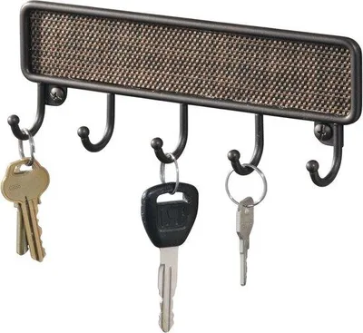 Produktbild von Famanu Schlüsselhalter Wandmontage mit 5 Haken - bronzefarben