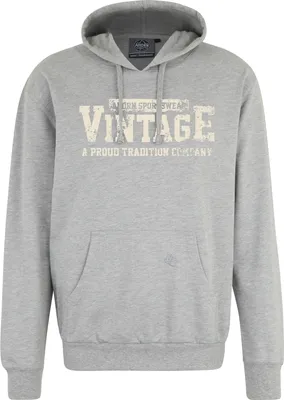 Produktbild von Übergrößen Kapuzen-Sweatshirt AHORN SPORTSWEAR Vintage beige Graumeliert 8XL