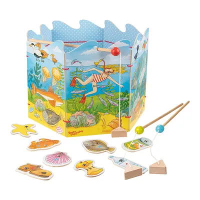 Image de Goki Jeu de pêche en bois Peggyledey, 16 pcs.