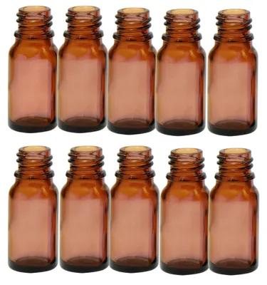 Produktbild von 10ml Apothekerflaschen mit Tropfer, Schrauber, Pipetten, Vereinzler, 100 Stk., Ohne