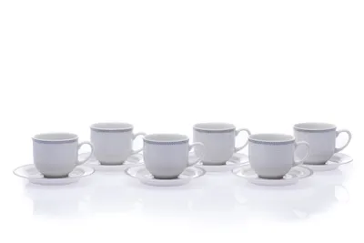 Obrázok produktu pre Thun 1794 Šálky na espresso s podšálkou, 115 ml, čipka, sivá, Thun, 6 ks