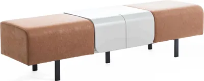 Obrázek produktu pro Elegantní hnědá lavice Kožená přídavná lavice Obývací pokoj Sedací nábytek