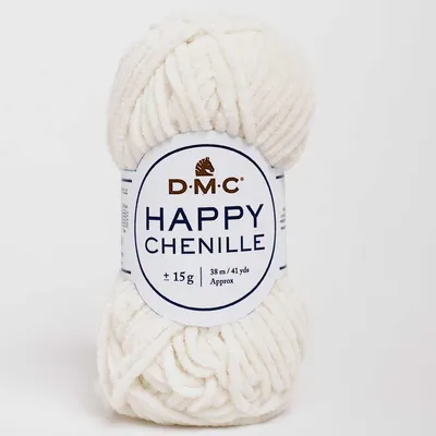 Obrázek produktu pro DMC Happy Chenille, Kreativní tvoření, Silná, Bílá, Polyester, 38 m, 100% Polyester