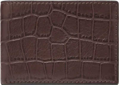 Produktbild von FOSSIL Geldbörse Derrick Bifold Brown Croco braun