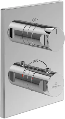 Imagen del producto de Villeroy & Boch: Grifería y accesorios universales. Termostato empotrado con regulación de caudal de dos vías
