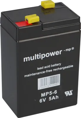 Zdjęcie produktu dla Akumulator kwasowo-ołowiowy Multipower MP5-6 Pb 6V / 5Ah Faston 4.8