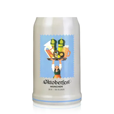 Produktbild von offizieller Oktoberfest-Krug 2025 der Stadt München - Sammlerstück - Bierkrug Maßkrug Oktoberfest Krug Geschenk Souvenirs Original - Limitiert