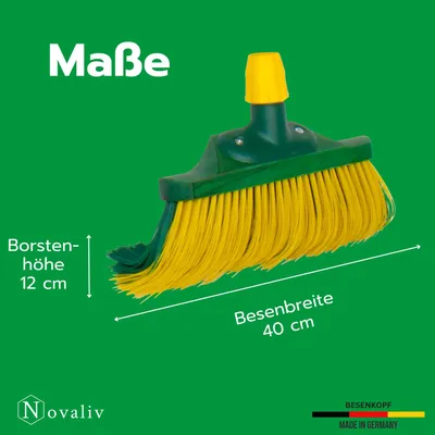 Obrázok produktu pre Novaliv pazúrik metla hlava 40 cm zahnuté štetiny záhradná metla pouličná metla zametacia metla metla na lístie