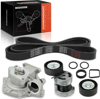 Immagine prodotto di Frankberg 1x set di cinghie a V pompa acqua per BMW Serie 1 E81 Serie 3 E46 Serie 5 E60 X1 E84 E83
