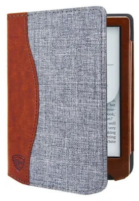 Produktbild von Dutch Shield - Jeans Case Hülle für das Pocketbook Verse Ebook - Klapphülle Ereader Schutzhülle Cover Blau,Braun,Grau