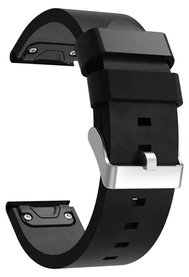 Produktbild von By Qubix Lederarmband - Schwarz - passend für Garmin Fenix 7X / 6X / 5X