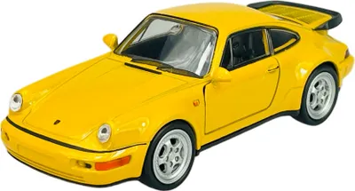 Produktbild von Welly Porsche 911 Turbo 964 Gelb 1:34-1:39 Die Cast Metall Modell Neu im Kasten 43611