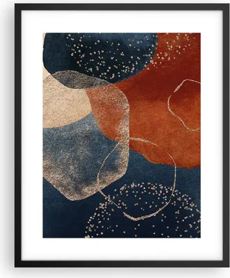 Produktbild von Gerahmtes Poster - Schwarzer Rahmen - Die Farben Formen Geometrie - 40x50 cm - Wand Bild - Wanddeko - Wandbilder - Kunstposter - Wandposter - Bilderrahmen - Bilder - Kunstdruck - P2BPA40x50-5098