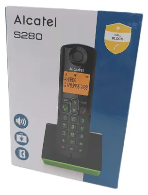 Produktbild von Alcatel S280 SchwarzGrün Schnurloses DECT Telefon Blockierung von unerwünschten Anrufen