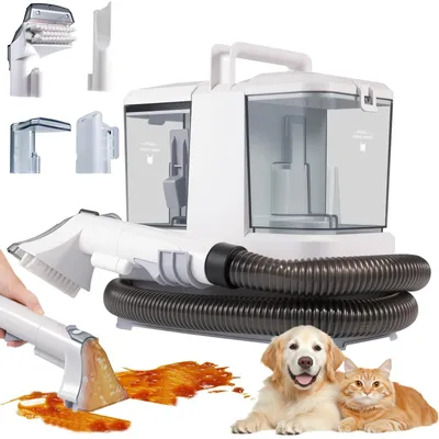 Zdjęcie produktu dla Odplamiacz – poręczny odkurzacz do dywanów i tapicerki – 400 W – siła ssania 9 kPa – zbiornik na czystą wodę o pojemności 0,8 l – funkcja rozpylania i odsysania – wtyczka UE 220 V – 400 W, 9 kPa