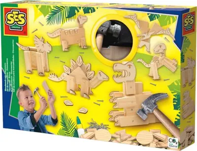 Produktbild von SES Holzarbeitsset Dinosaurier 6+