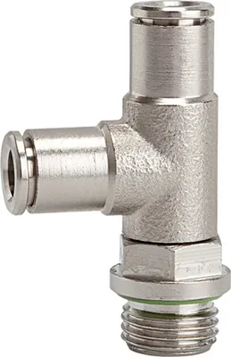 Produktbild von Riegler T-Steckverschraubung L-Form »metallica«, drehbar, G 1/8 a.˜ 4 mm