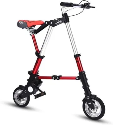 Produktbild von Faltfahrrad – Kompaktes Fahrrad. Tragbares Fahrrad – Mobilität in der Stadt. Ultraleichtes Design – 8-Zoll-Räder – Schwarz