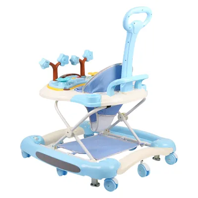 Produktbild von Baby Lauflernhilfe Schaukel Lauflernwagen Höhenverstellung BabyWalker ab 6 Monaten Blau