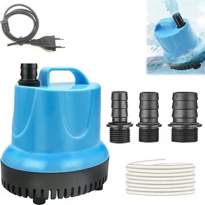 Immagine prodotto di Pompa doppia per acquari e giardini - 20 W, 1500 l/h, con 3 ugelli e 1,5 m di tubo flessibile